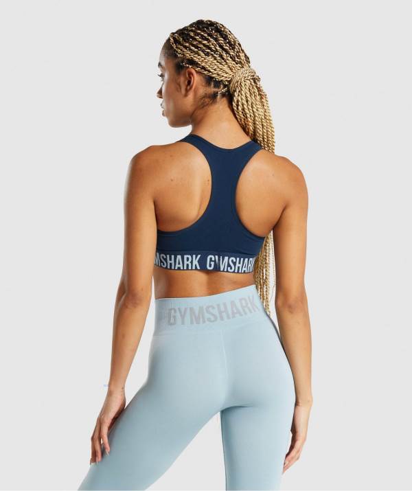 Damske Športové Podprsenky Gymshark Fit Seamless Námornícka Modrá | YL8469720